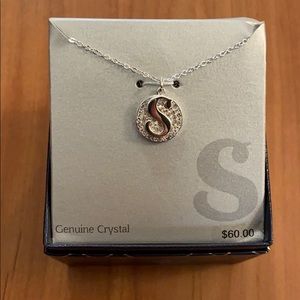 Silver-plated "S" necklace